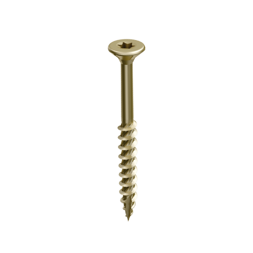 txDIN 7505 Süllyesztettfejű, faforgácslap csavar, Acél, Sárga horganyzott, 6x50/50 Torx