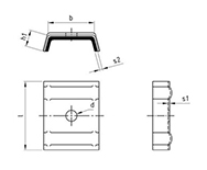alumínium rögzítőelem EPDM alátéttel, O forma, alumínium