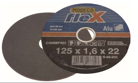 N68932 125*1,6*22 vágótárcsa aluminium vágásához