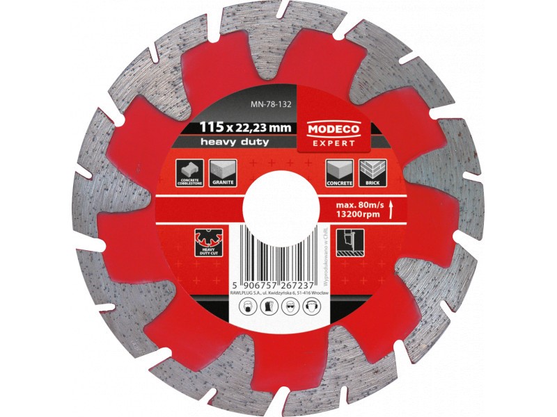 Gyémánt vágókorong szegmenses 115mm (tégla,beton) Expert N78132