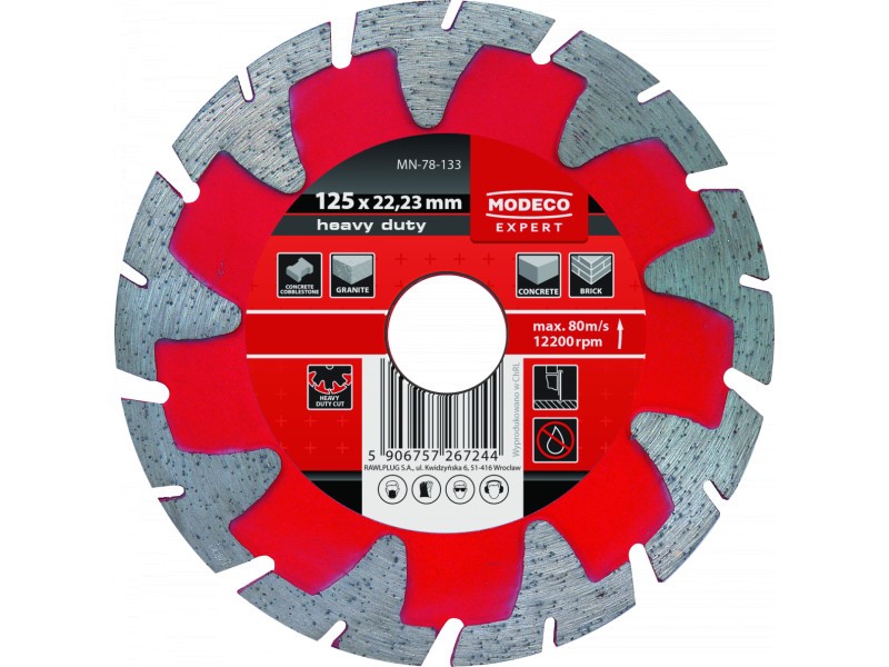 Gyémánt vágókorong szegmenses 125 mm (tégla,beton) EXPERT N78133
