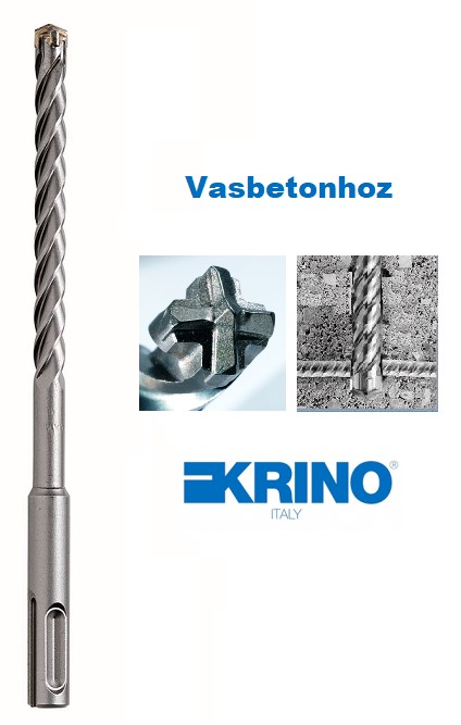 SDS Plus befogású, négyélű profi betonfúró VASBETONHOZ K8 KRINO kategória