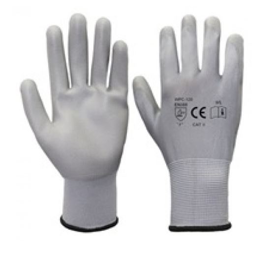 PU tenyérmártott szerelőkesztyű szürke 10 (PU20.02ECO/10)