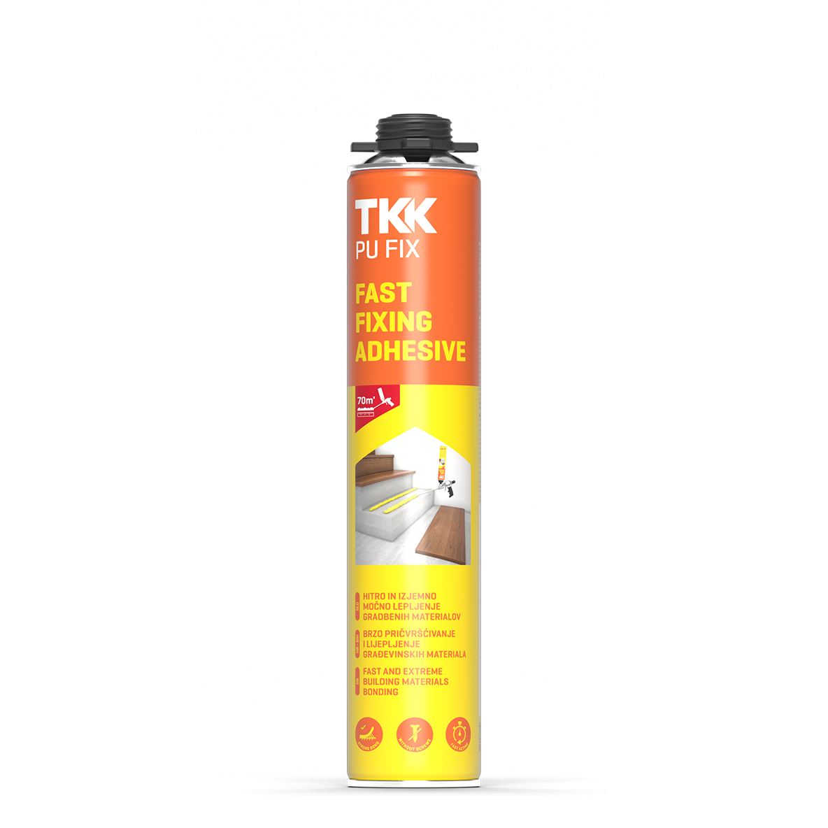 Pisztolyhab ragasztásra, kis kidagadás (lépcsőhöz) 750 ml